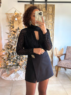 Body Tala - Noir Léopard Velours