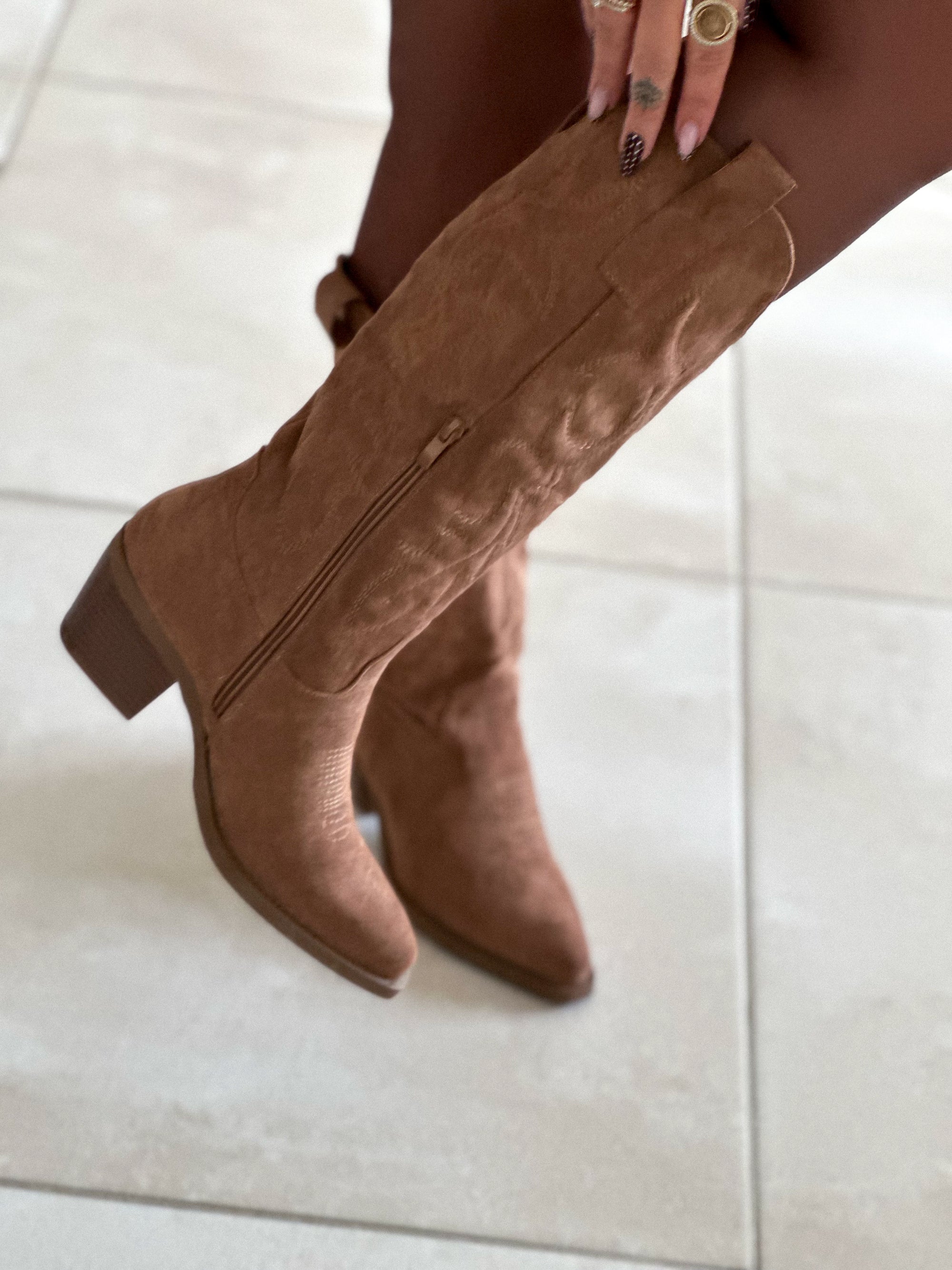 Bottes Beyoncé - Santiag camel