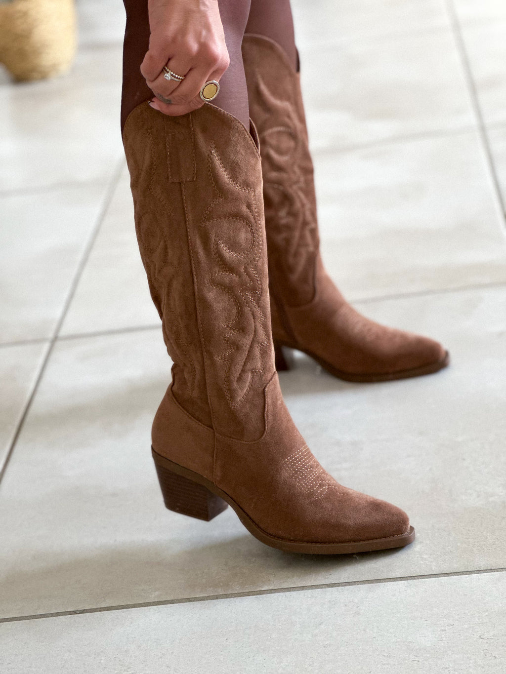 Bottes Beyoncé - Santiag camel