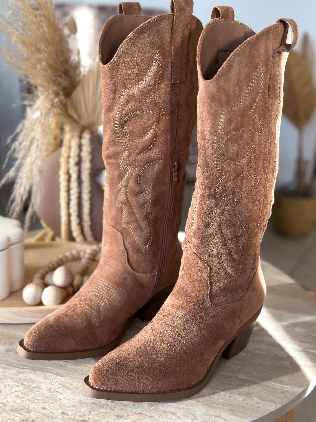 Bottes Beyoncé - Santiag camel
