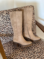 Bottes Sanae - Suédine beige