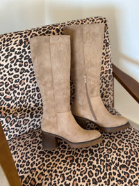 Sanae boots - Beige faux suede
