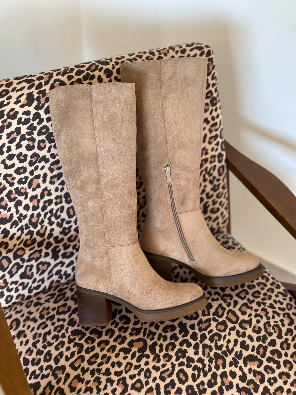 Bottes Sanae - Suédine beige