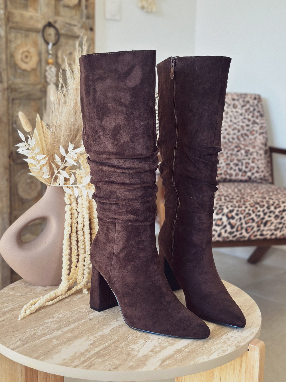 Alba Boots – Chocolate Suede