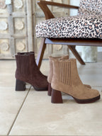 Bottines Nour - Suédine taupe