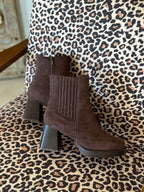 Bottines Nour - Suédine marron