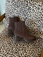 Bottines Nour - Suédine marron