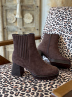 Bottines Nour - Suédine marron