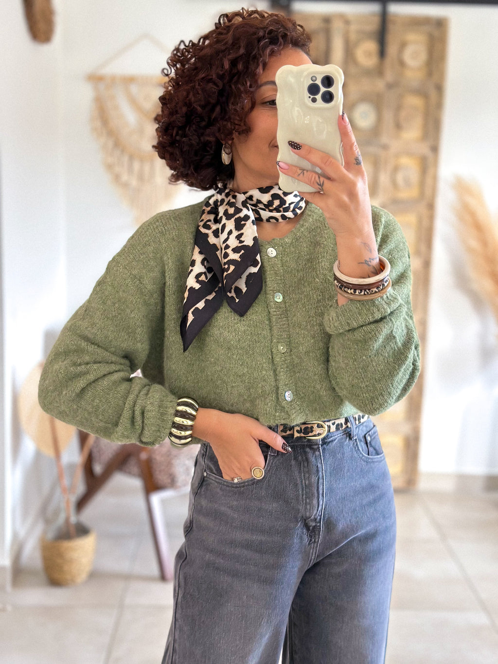 Cardigan Louisa - Olive