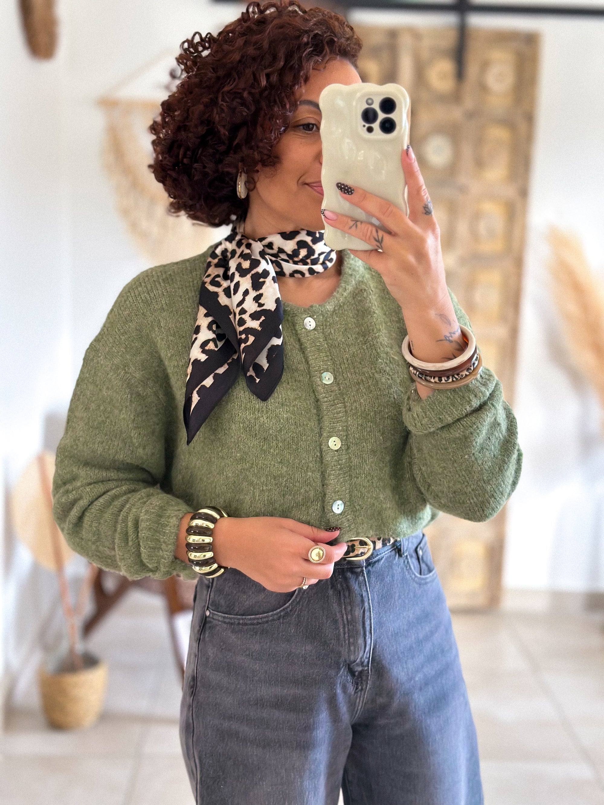 Cardigan Louisa - Olive