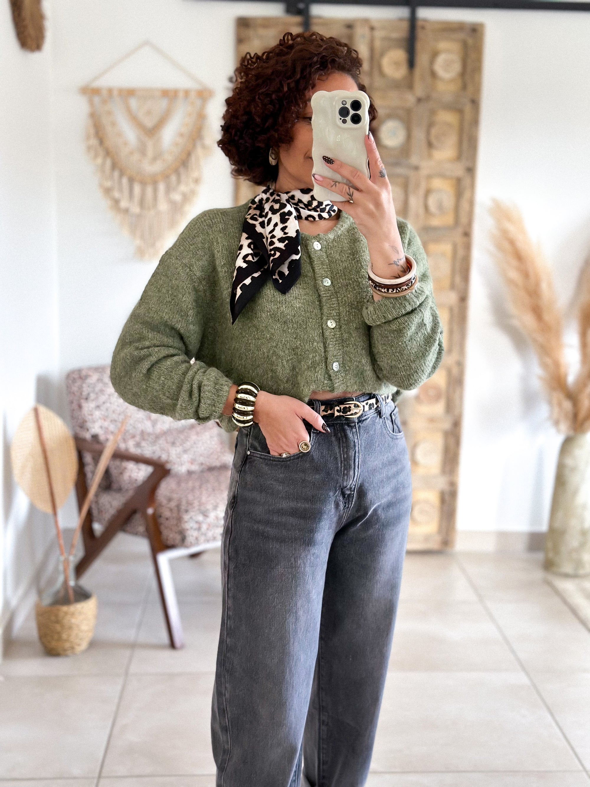 Cardigan Louisa - Olive