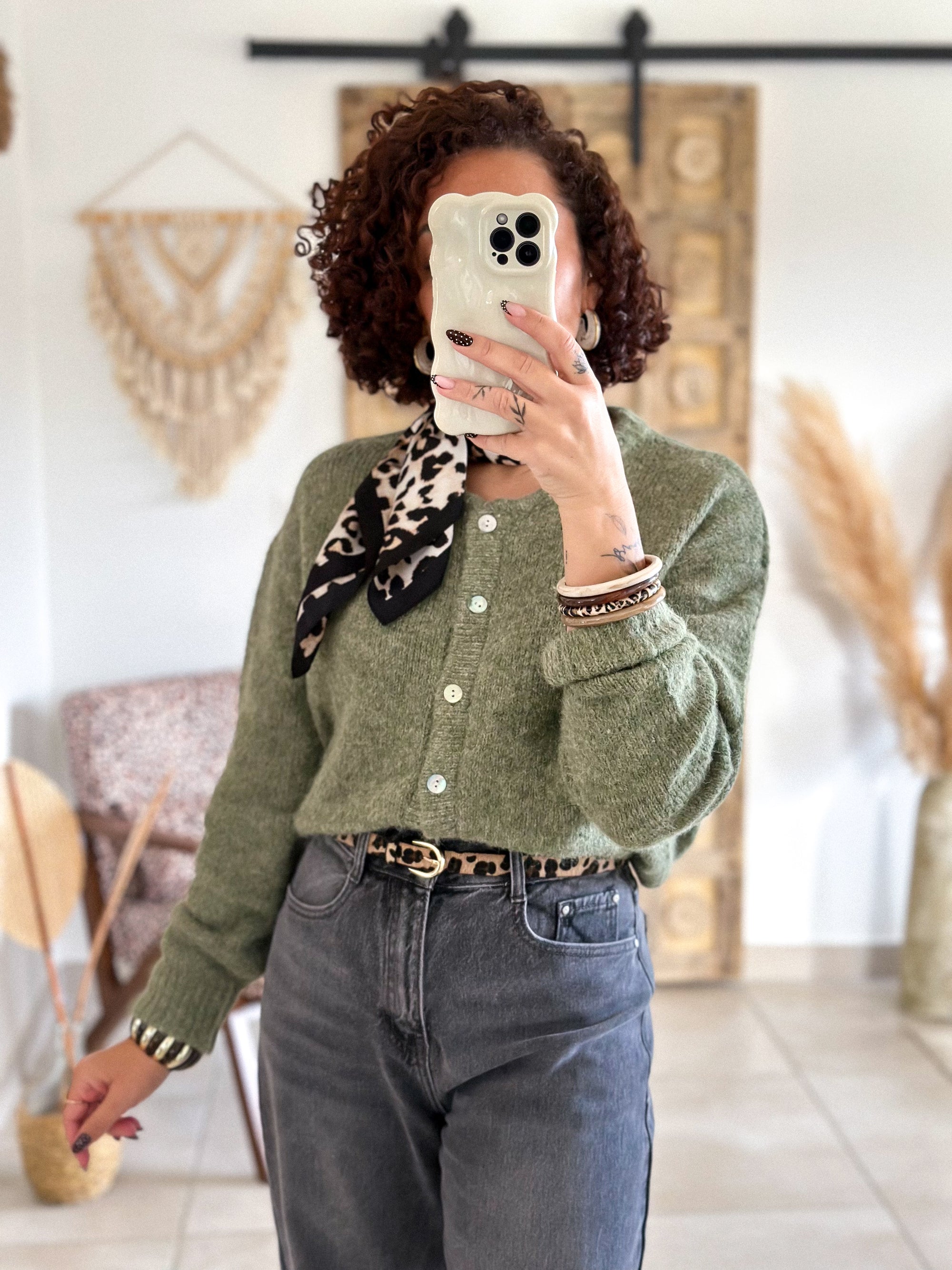 Cardigan Louisa - Olive