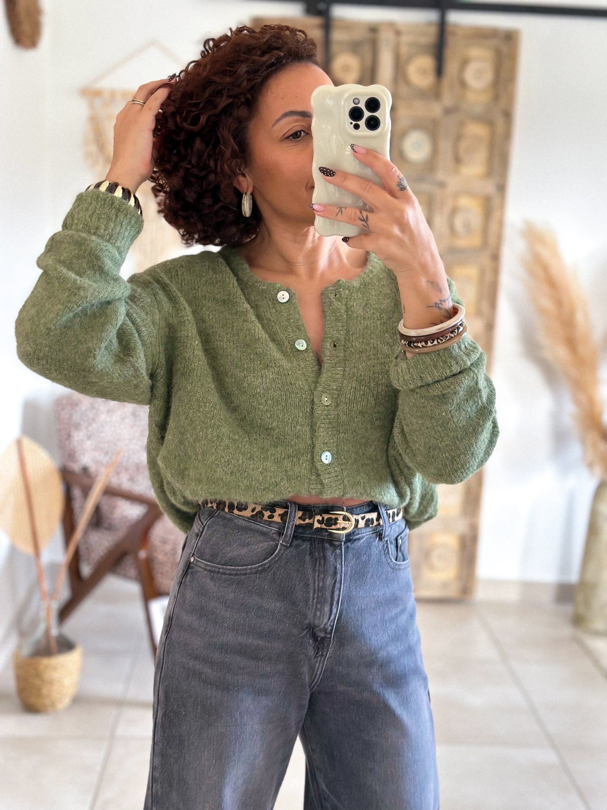 Cardigan Louisa - Olive