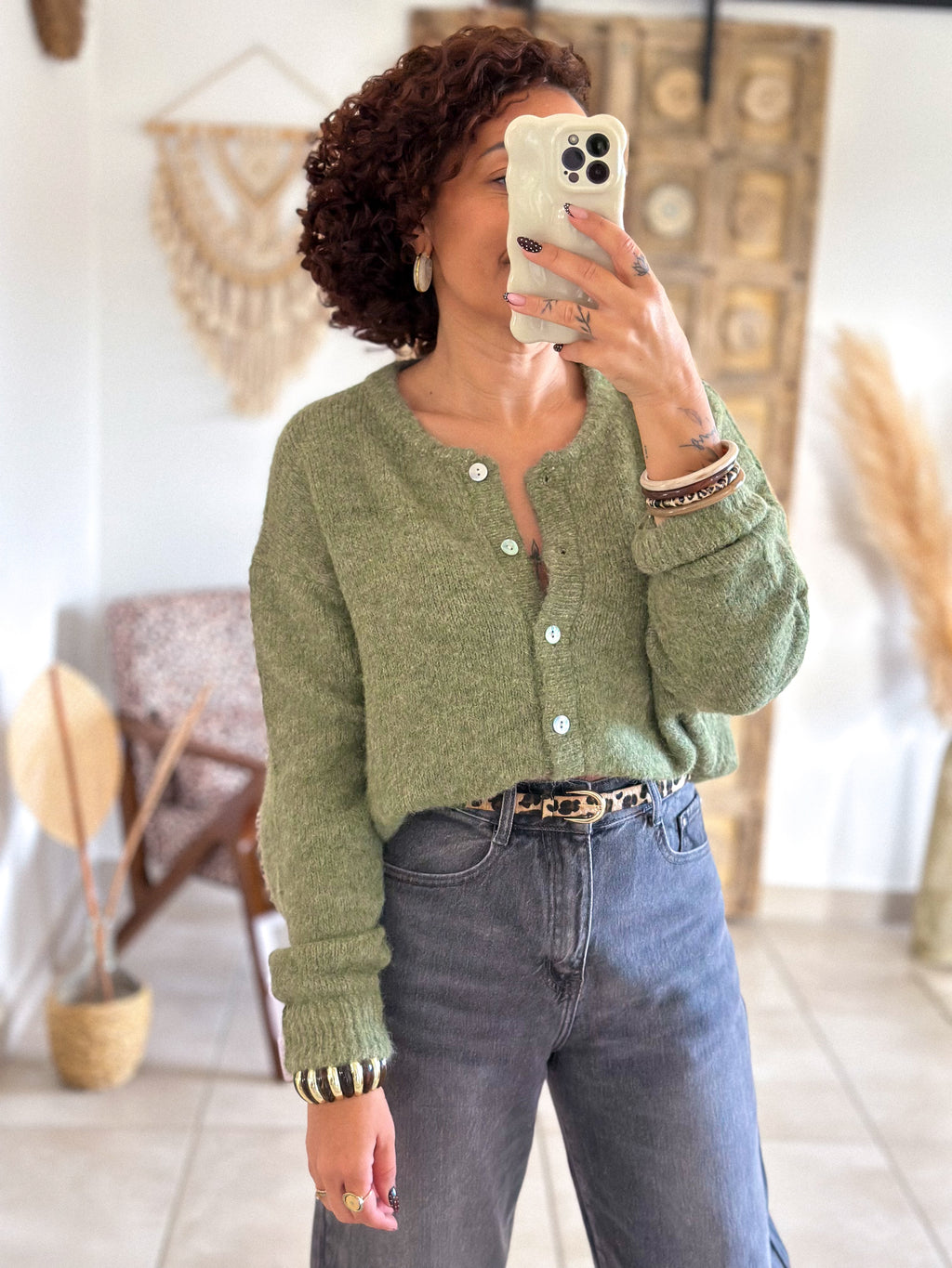 Cardigan Louisa - Olive