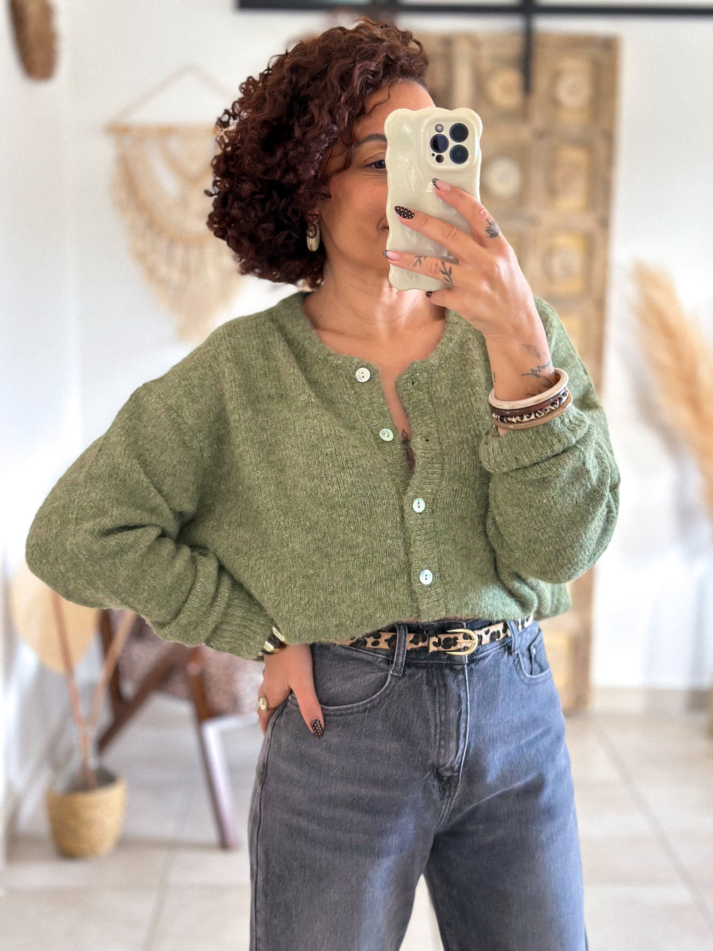Cardigan Louisa - Olive