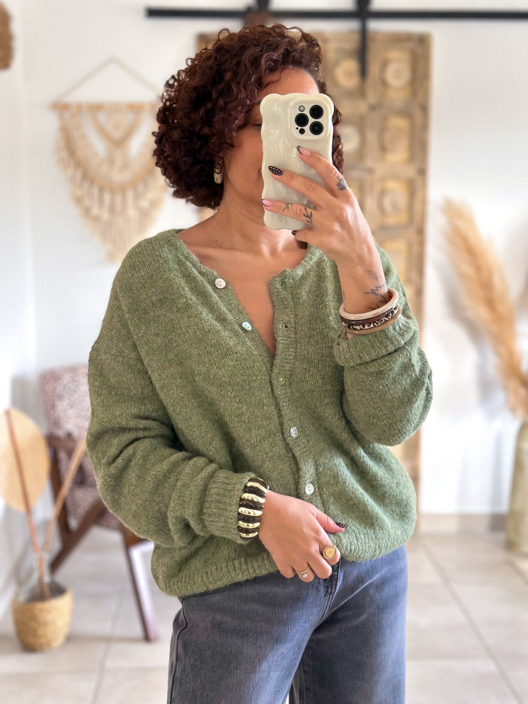 Cardigan Louisa - Olive