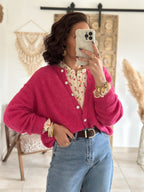 Cardigan Louisa - Fuschia