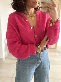 Louisa Cardigan - Fuchsia