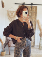 Cardigan Louisa – Chocolat
