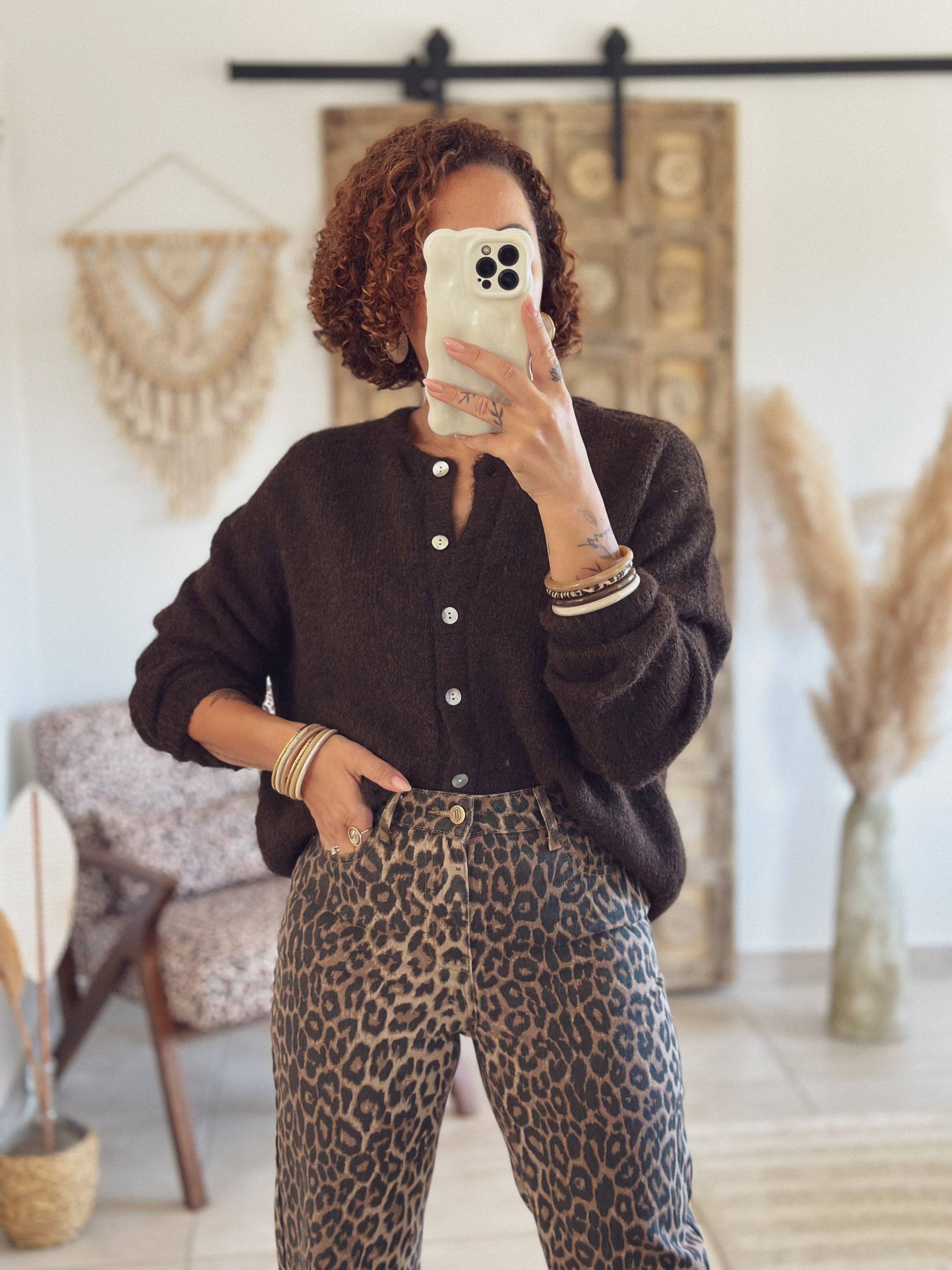 Cardigan Louisa – Chocolat