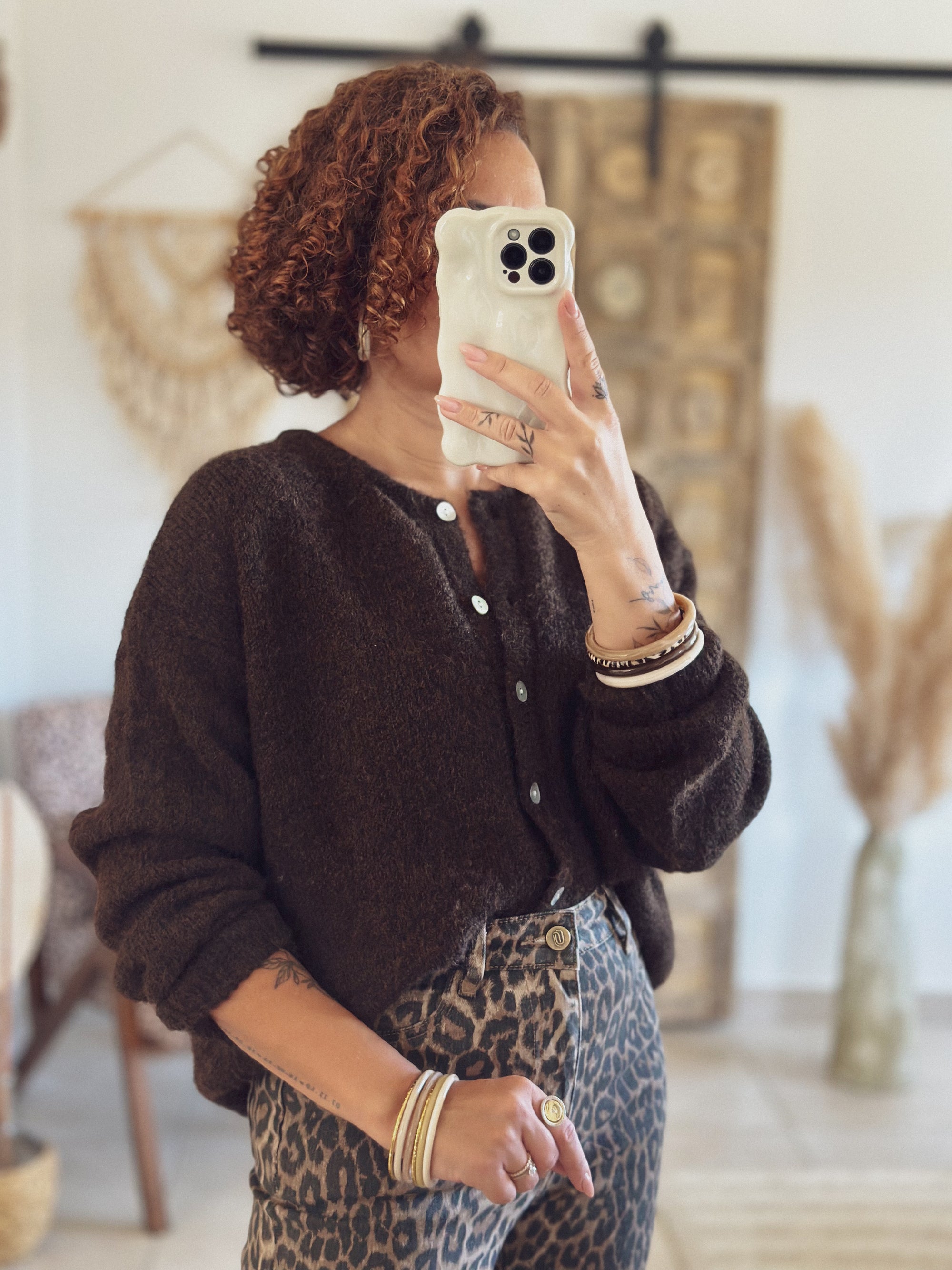 Cardigan Louisa – Chocolat