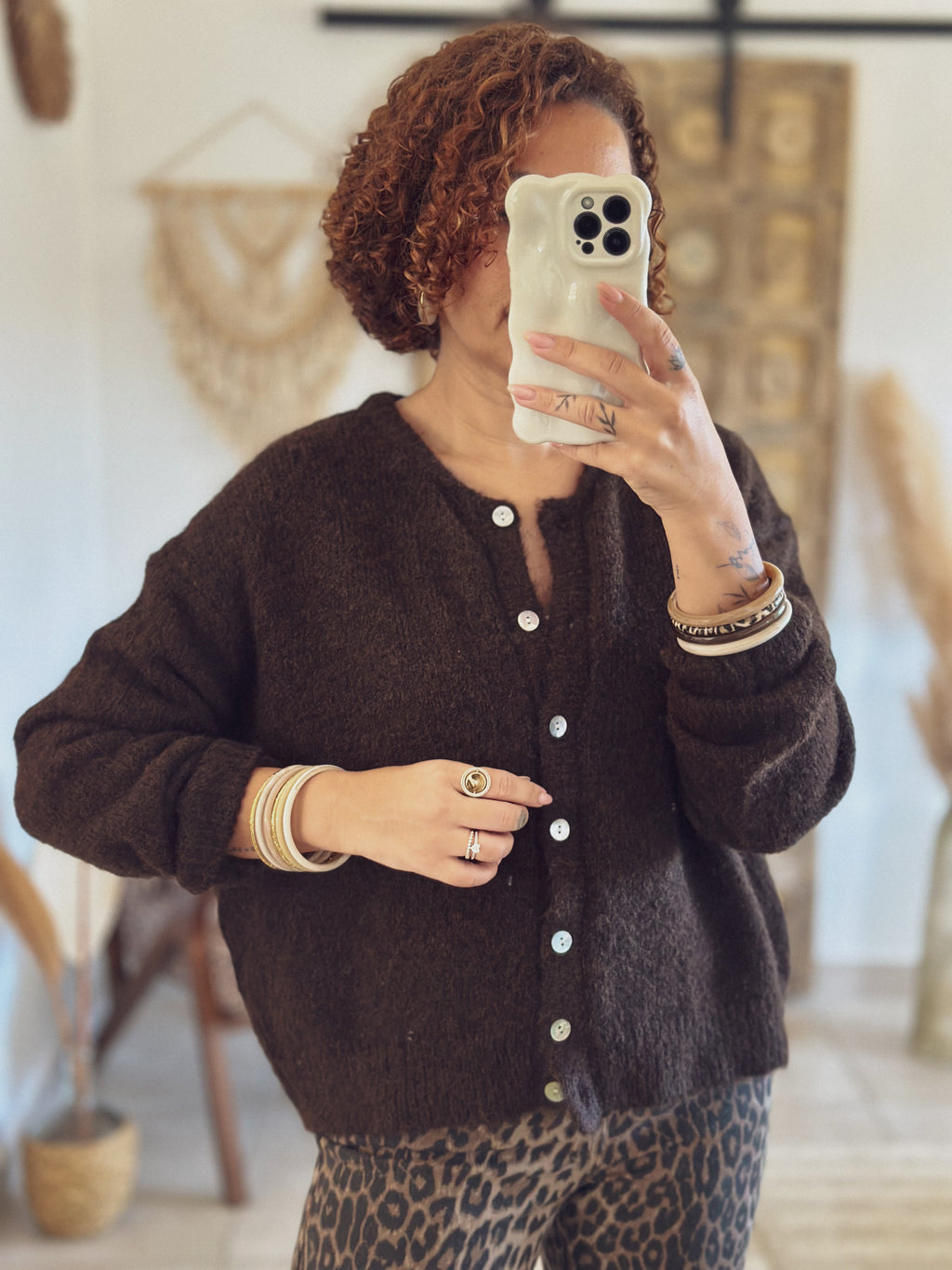 Cardigan Louisa – Chocolat