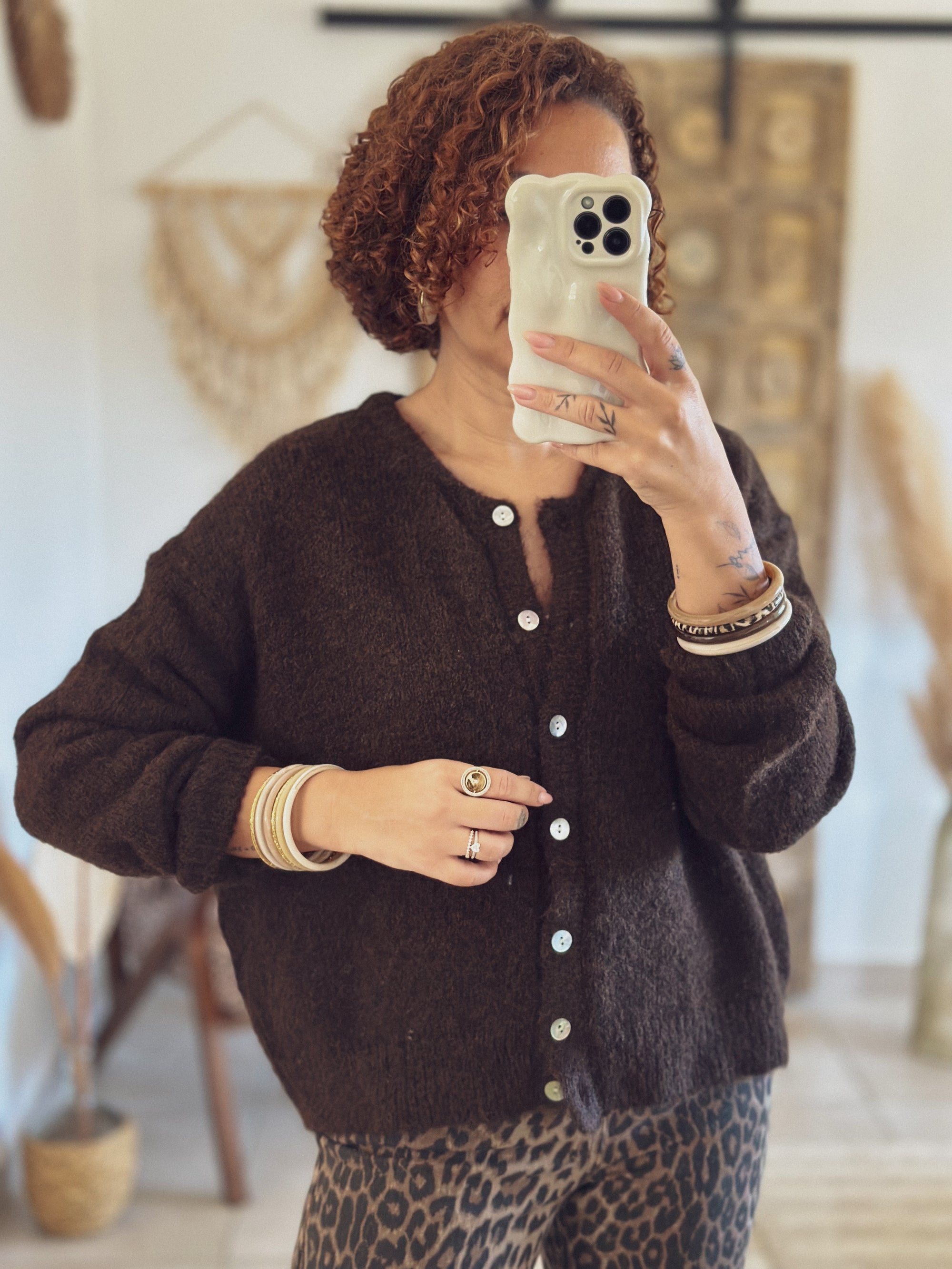 Cardigan Louisa – Chocolat