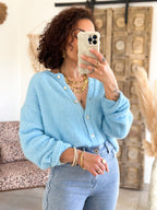 Cardigan Louisa - Bleu glacier