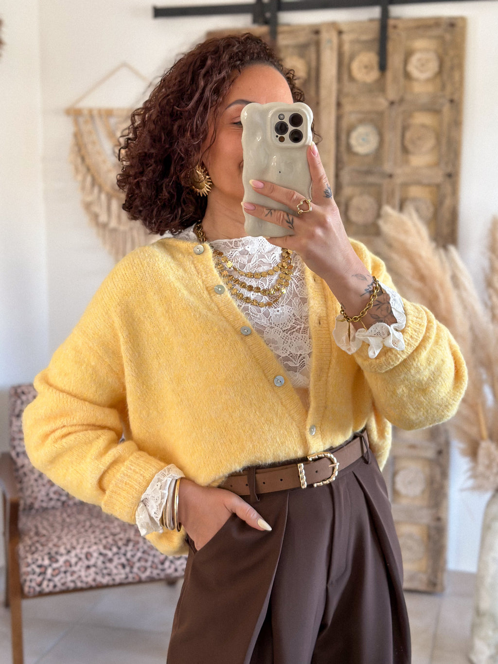 Cardigan Louisa - Jaune