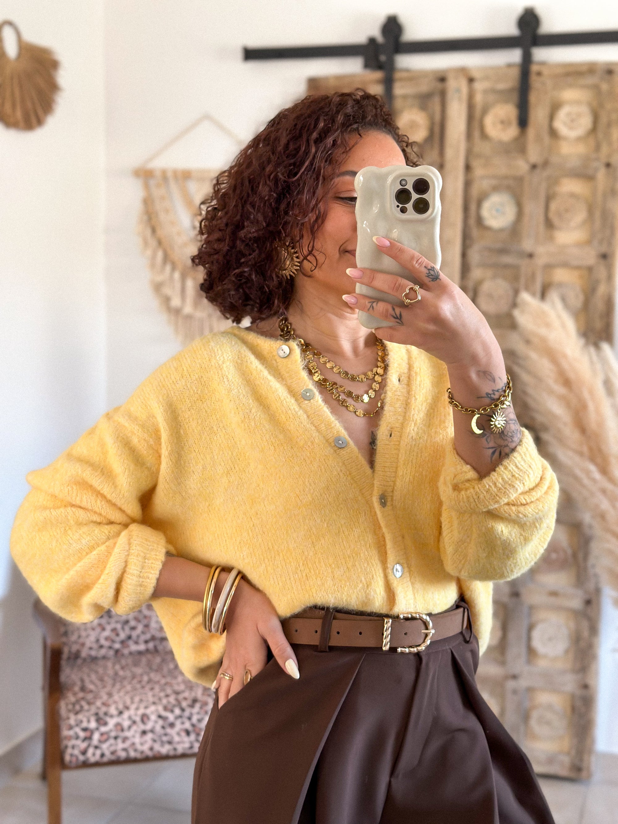 Cardigan Louisa - Jaune