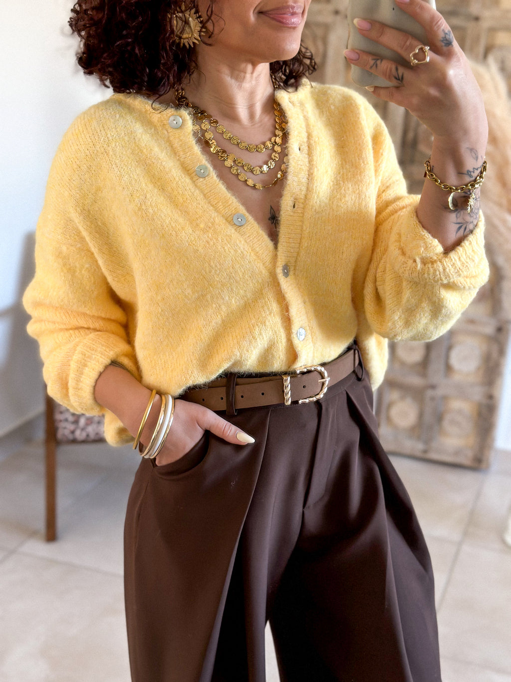 Cardigan Louisa - Jaune