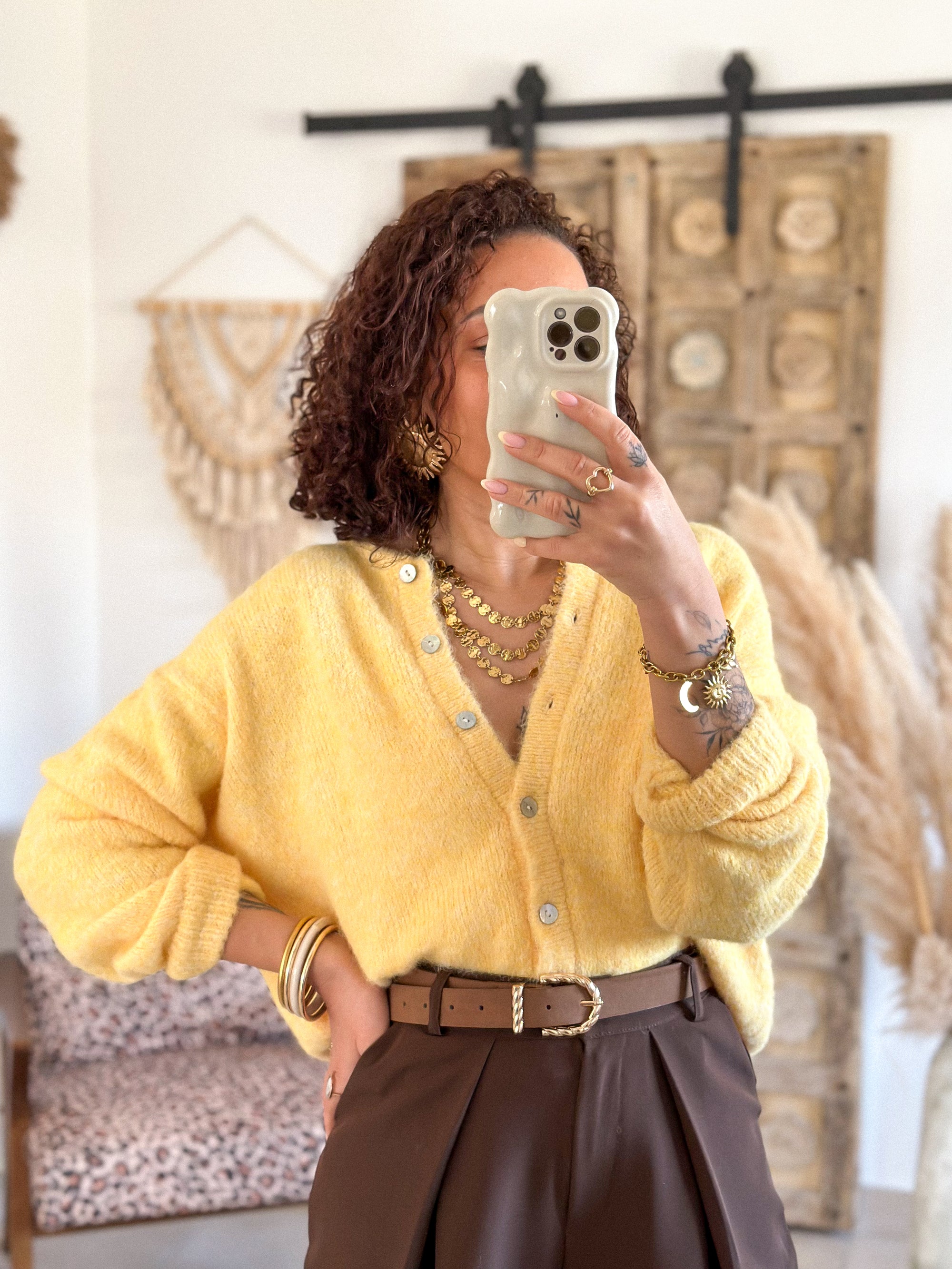 Cardigan Louisa - Jaune