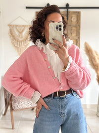 Louisa Cardigan - Candy Pink