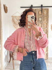 Louisa Cardigan - Candy Pink