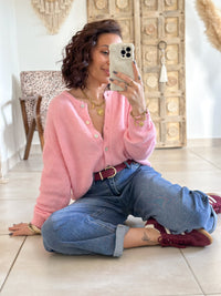 Louisa Cardigan - Candy Pink