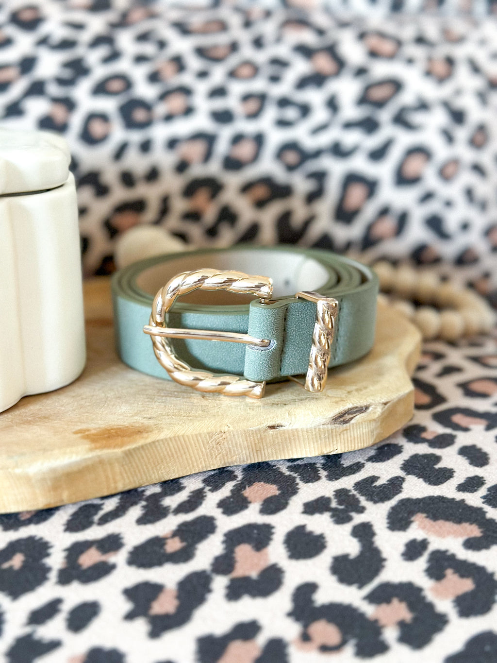 Ceinture Nora - suédine vert