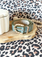 Ceinture Nora - suédine vert