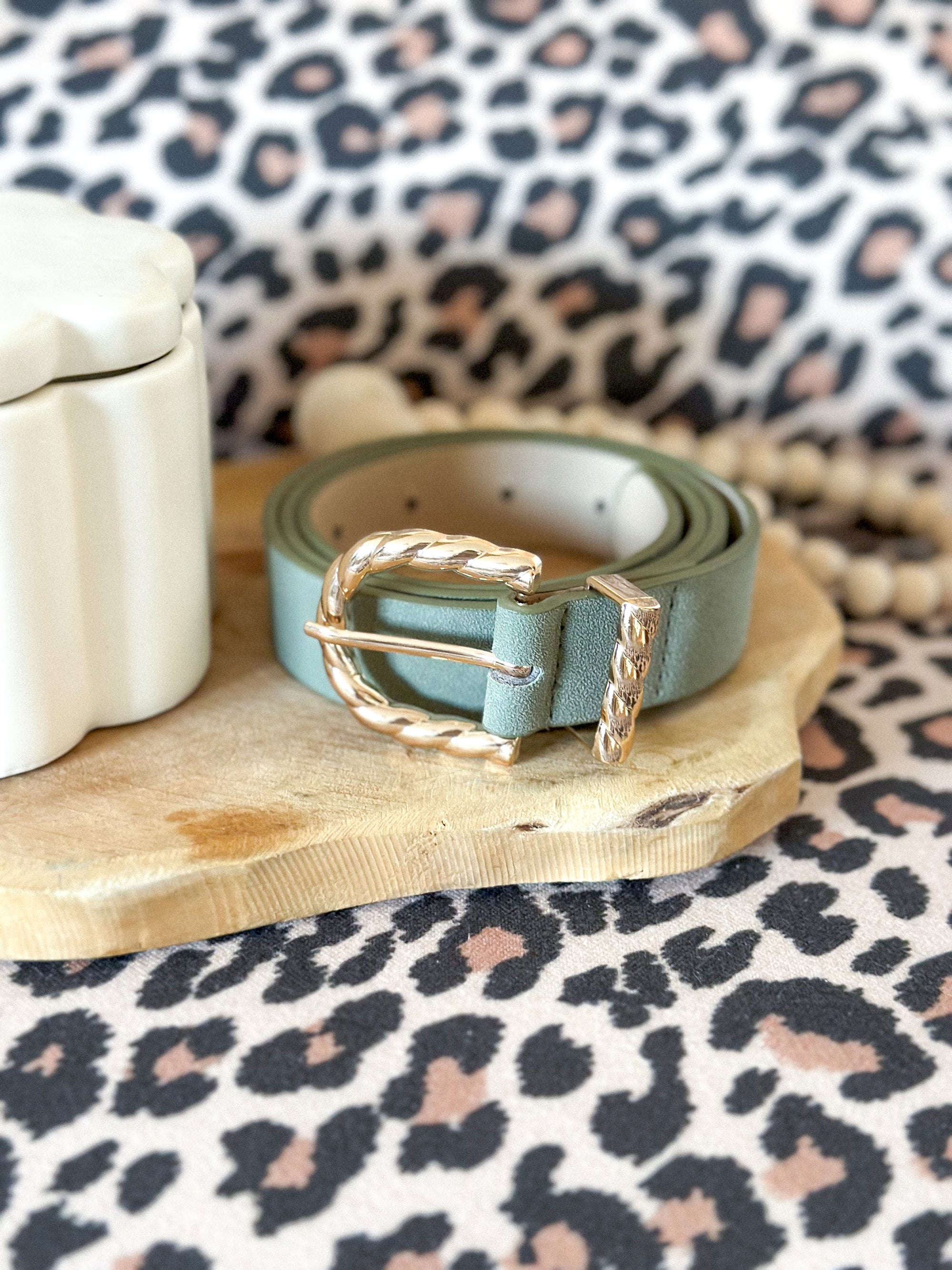 Ceinture Nora - suédine vert