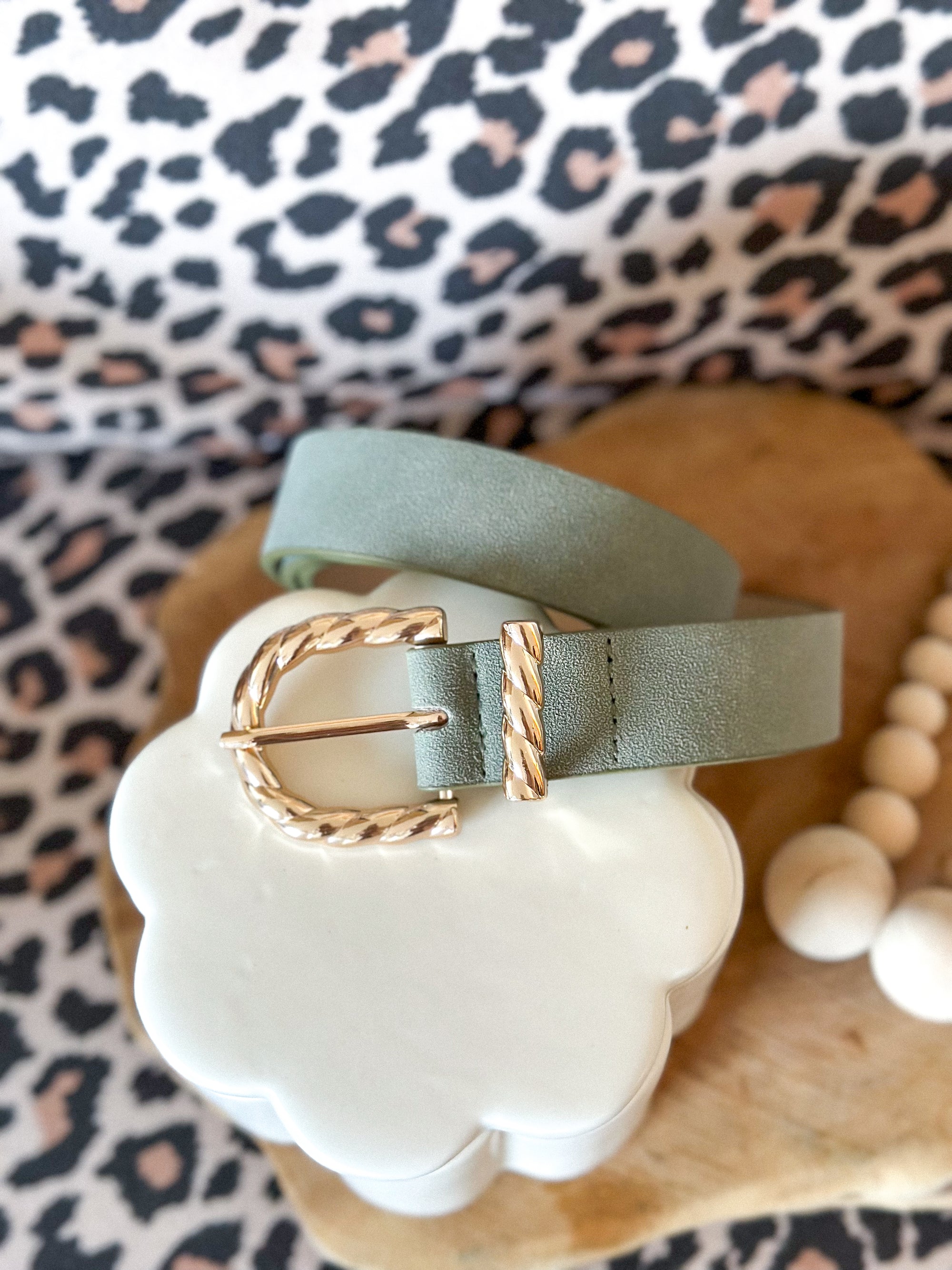 Ceinture Nora - suédine vert