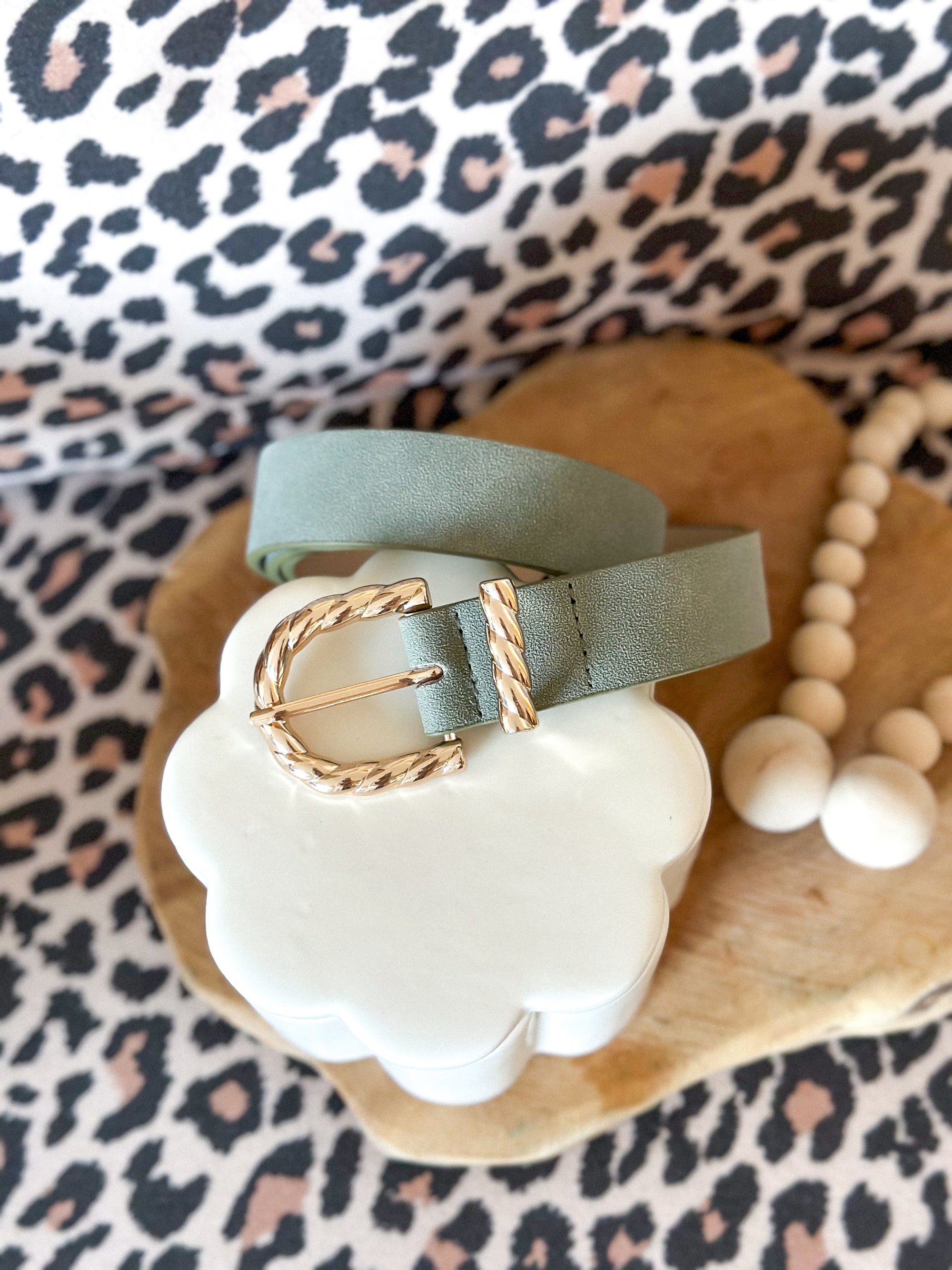 Ceinture Nora - suédine vert