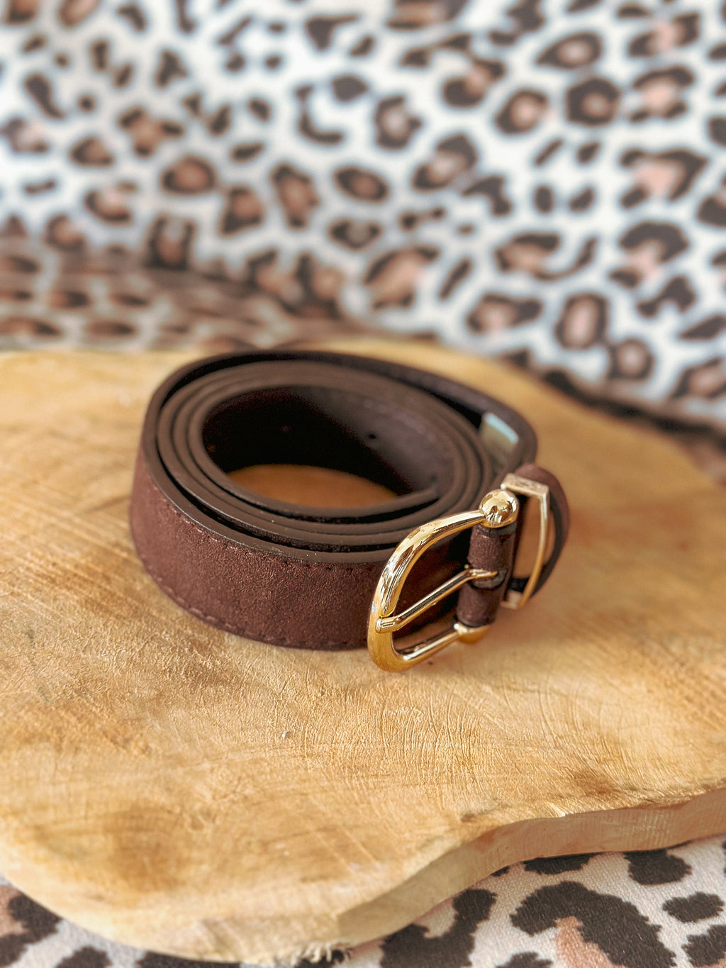 Ceinture Pio - Suédine marron