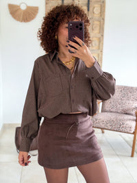 Chemise Berenice - Carreaux chocolat