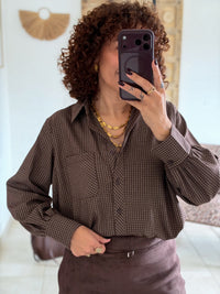 Chemise Berenice - Carreaux chocolat