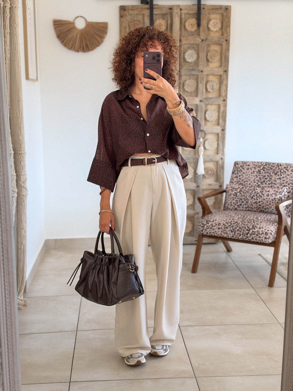 Chemise Claire – Chocolat leopard
