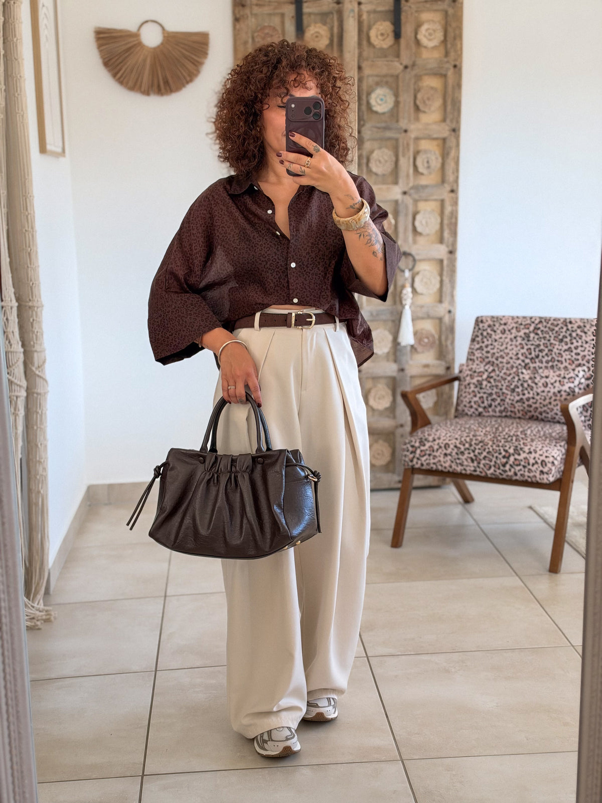 Chemise Claire – Chocolat leopard