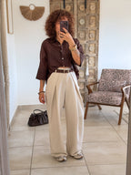 Chemise Claire – Chocolat leopard