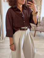Chemise Claire – Chocolat leopard