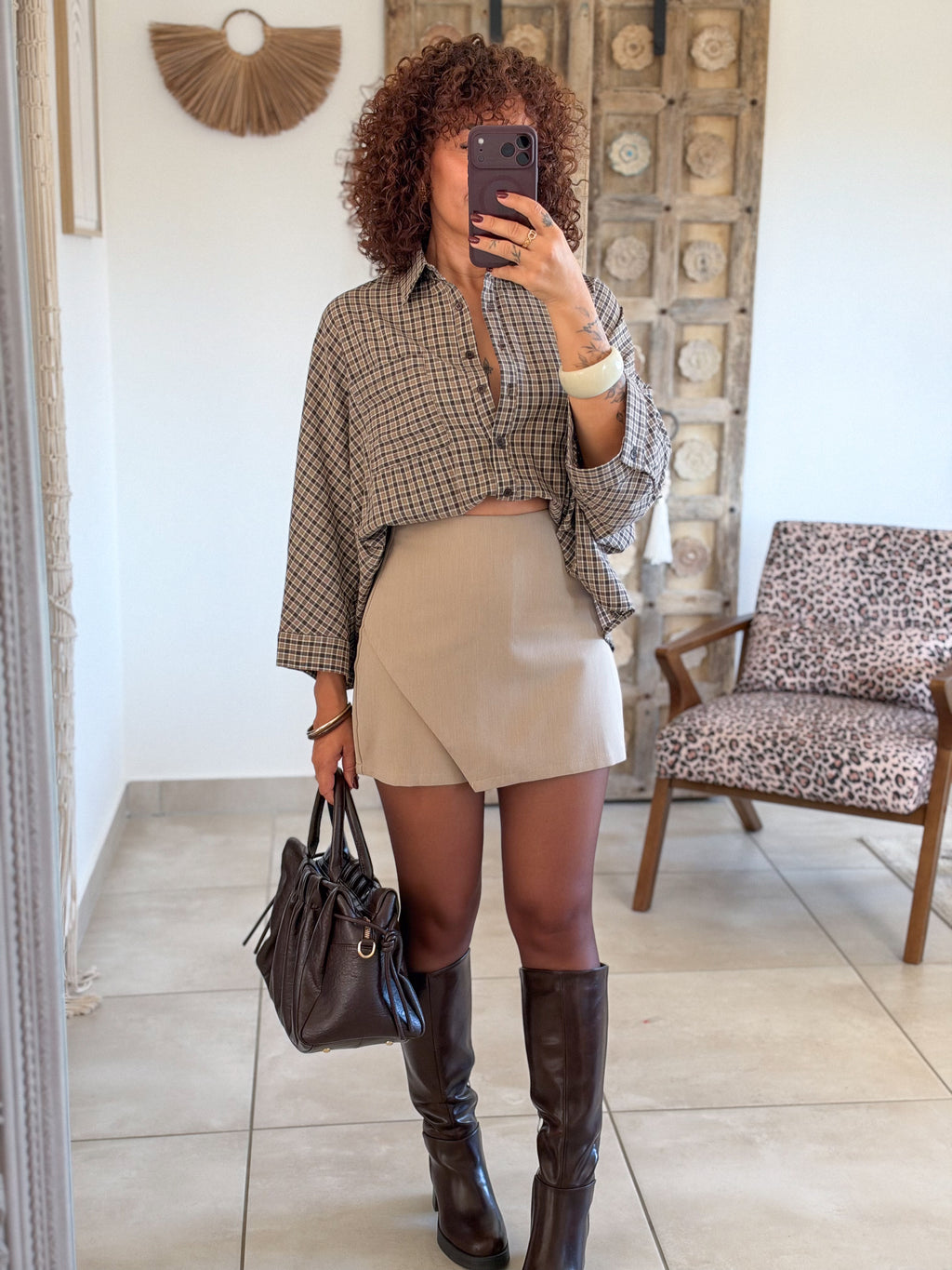 Chemise Flavie – Carreaux marron