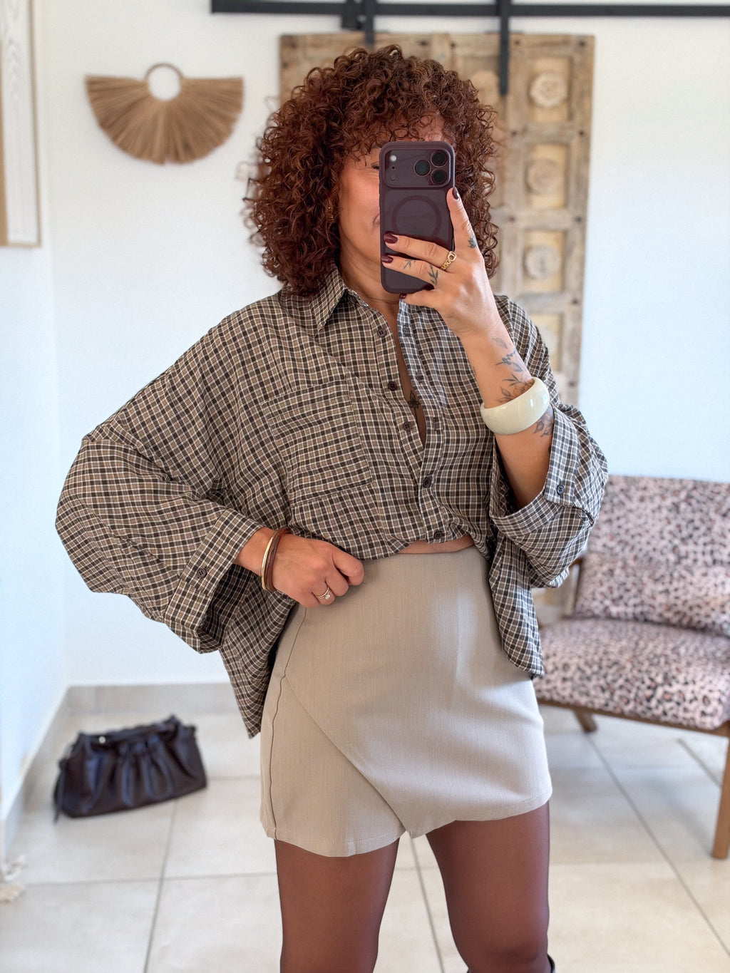 Chemise Flavie – Carreaux marron