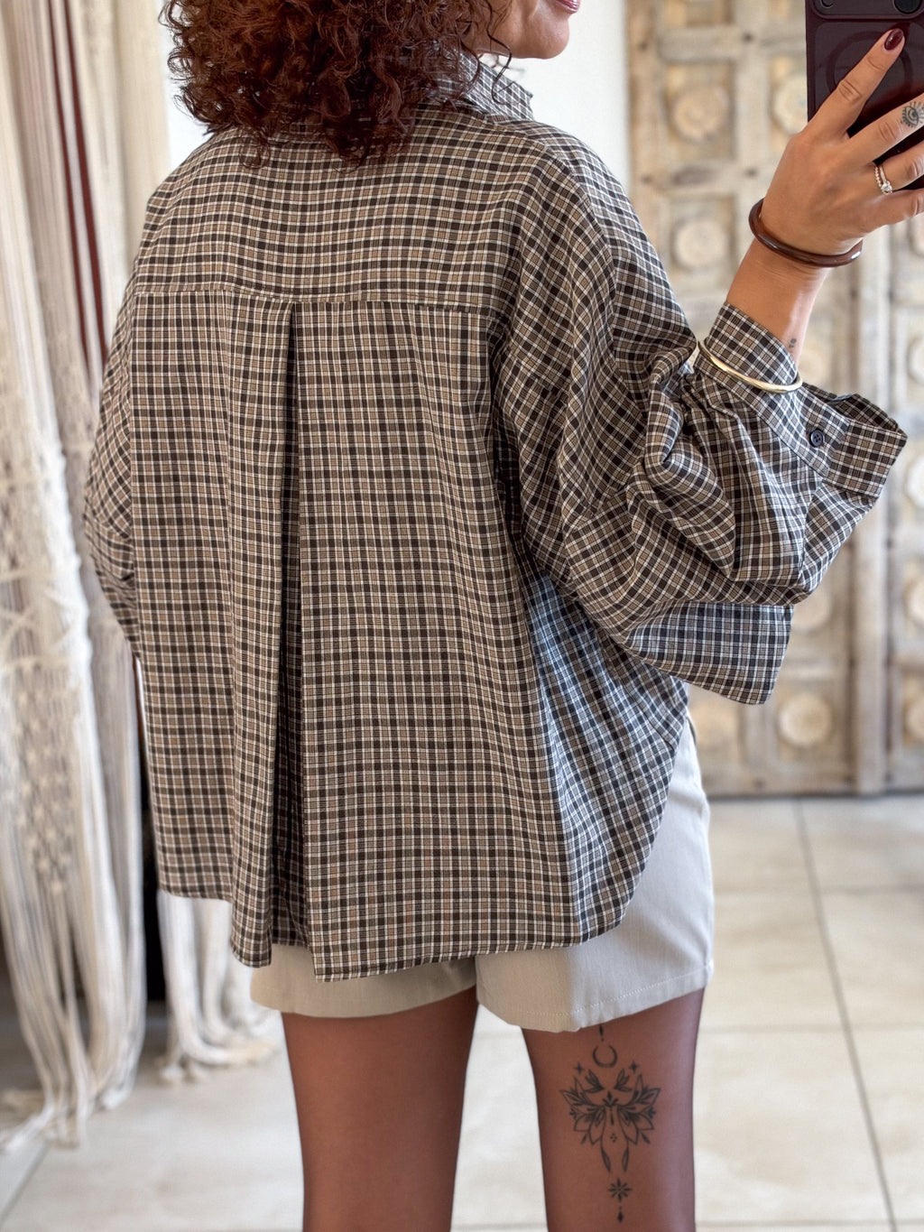 Chemise Flavie – Carreaux marron
